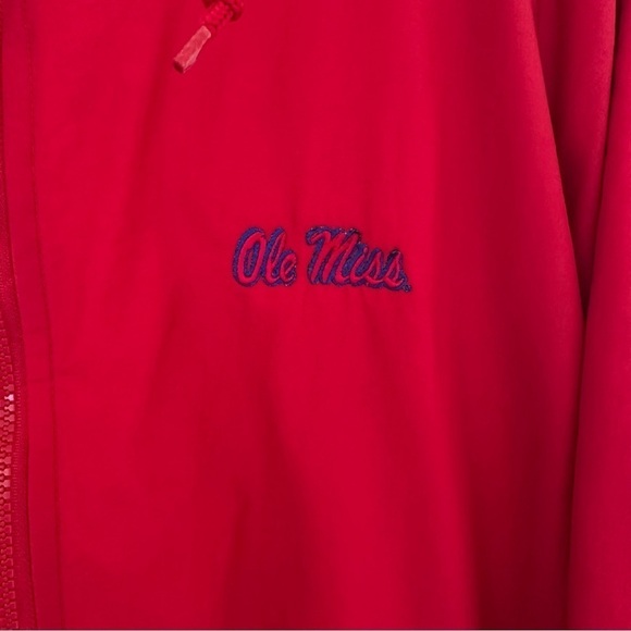 Vintage Ole Miss Red Nylon Jacket Size XL - Picture 2 of 9
